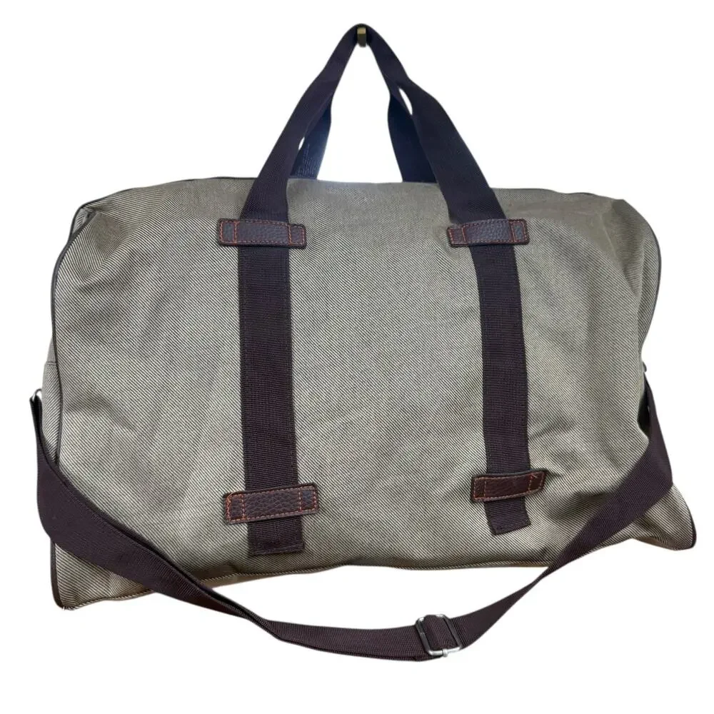 Tommy Bahama Lightweight Travel Weekender Duffle Bag Crossbody Strap Beige